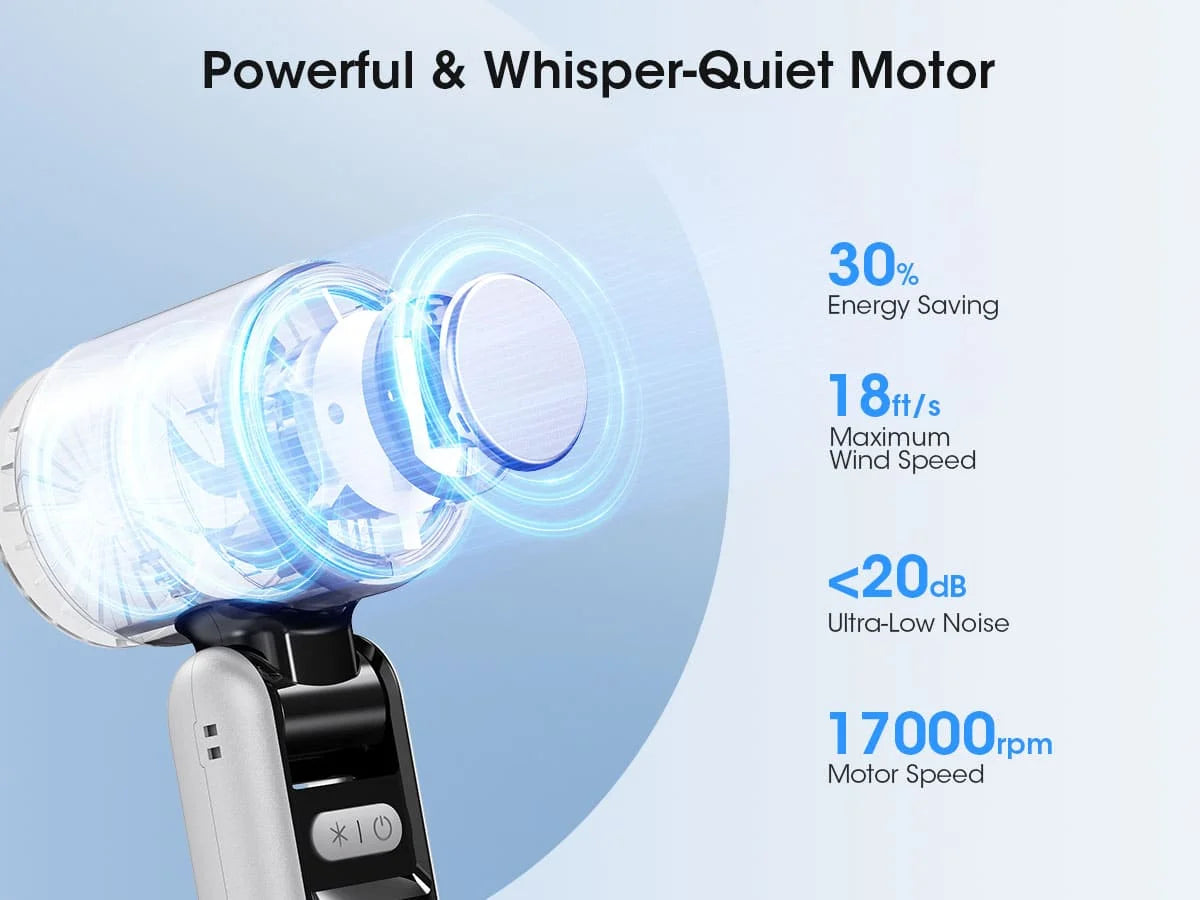 Handheld Fan with Ice Cooler and Flashlight, Chill to 60℉ In Seconds