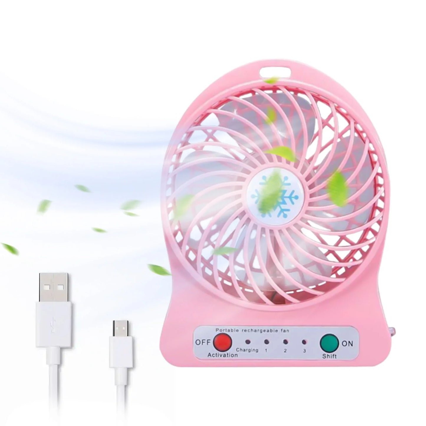 Mini Portable Water Misting Fan, 4 Speeds,Powerful Handheld Fan USB Rechargeable