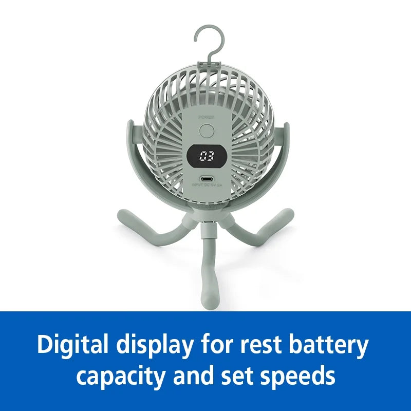 4" New 3-speed Portable Rechargeable Fan