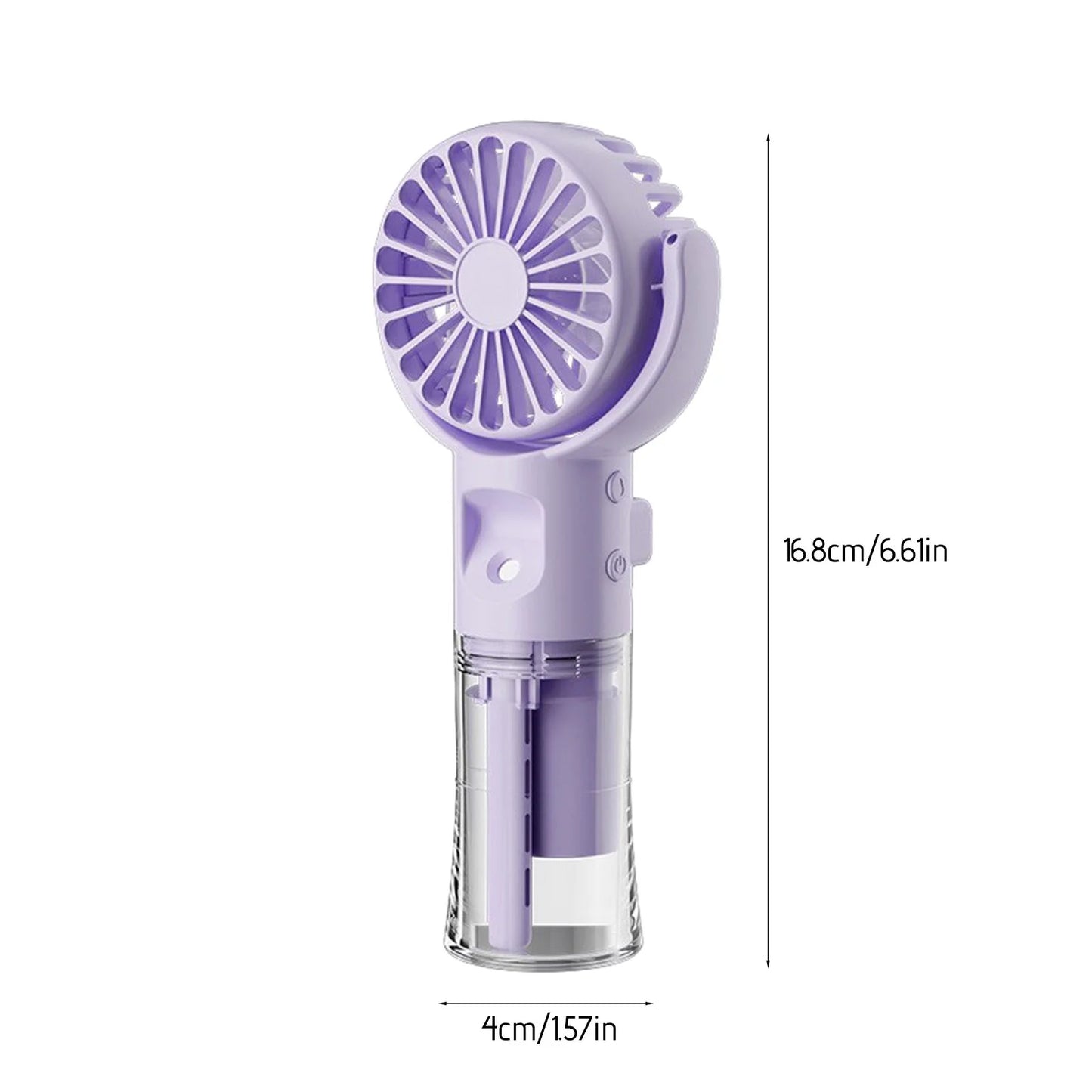 Mini Portable Water Misting Fan, 4 Speeds,Powerful Handheld Fan USB Rechargeable