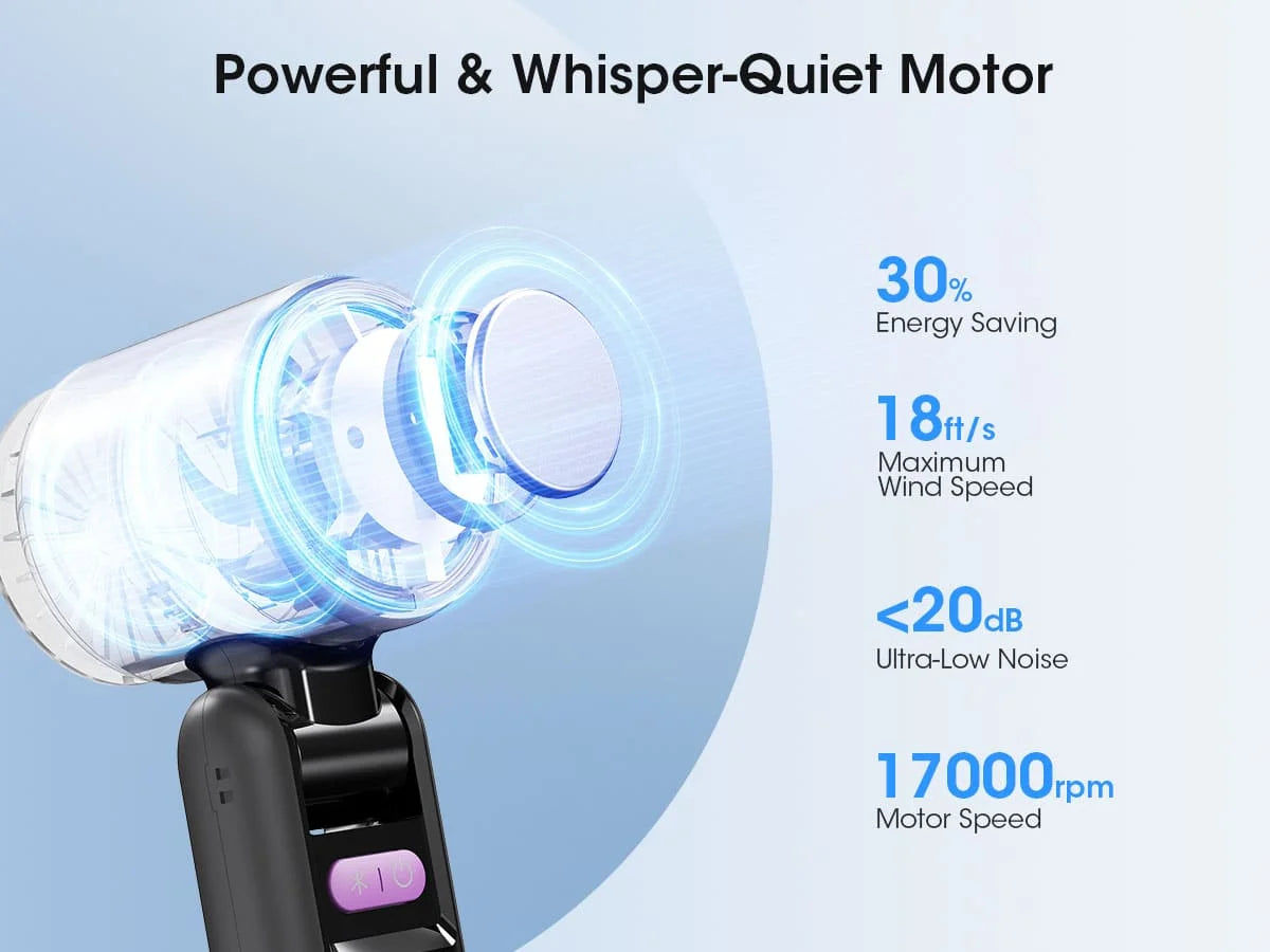 Handheld Fan with Ice Cooler and Flashlight, Chill to 60℉ In Seconds