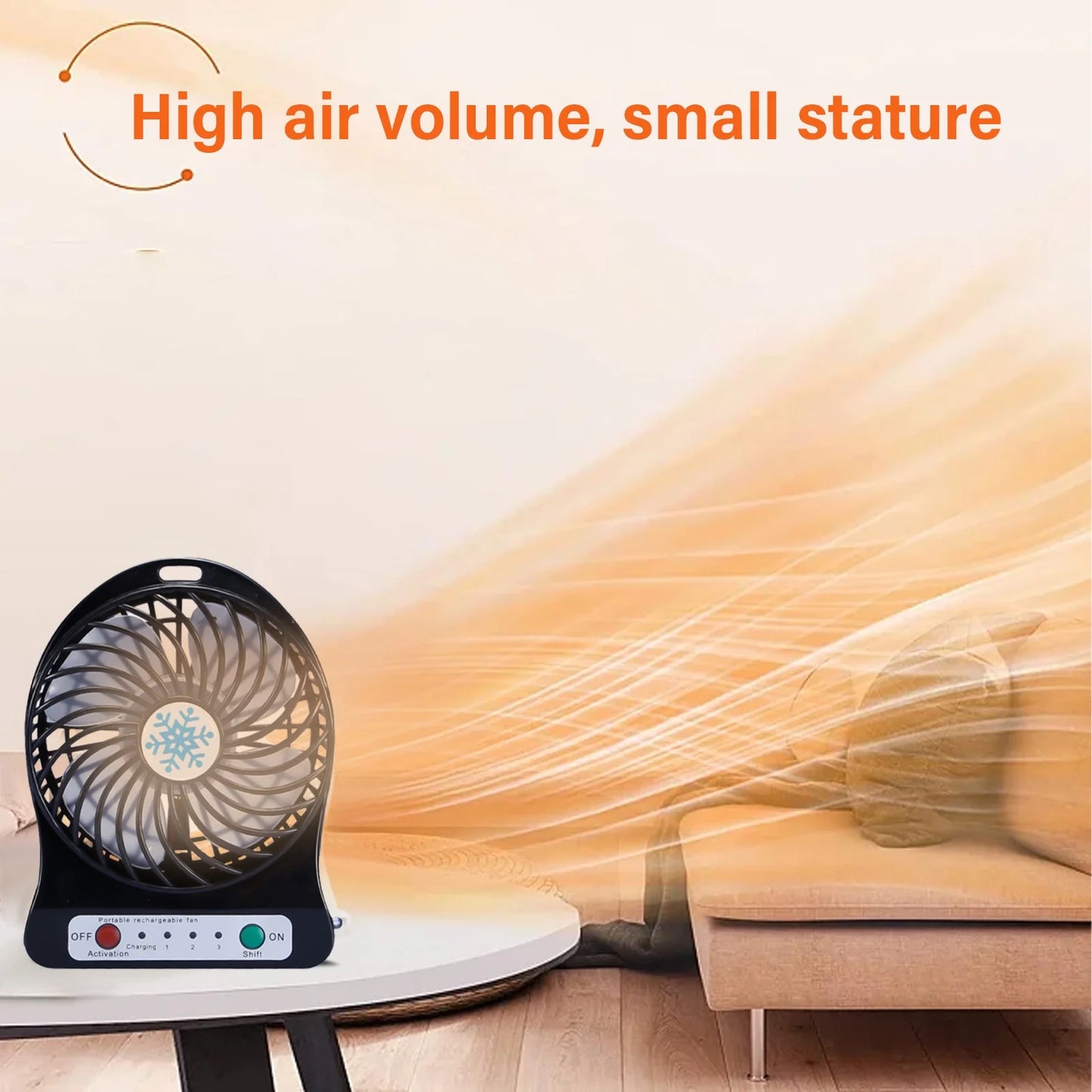 Mini Portable Water Misting Fan, 4 Speeds,Powerful Handheld Fan USB Rechargeable