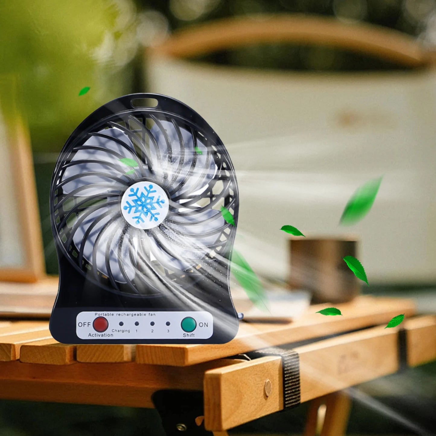 Mini Portable Water Misting Fan, 4 Speeds,Powerful Handheld Fan USB Rechargeable