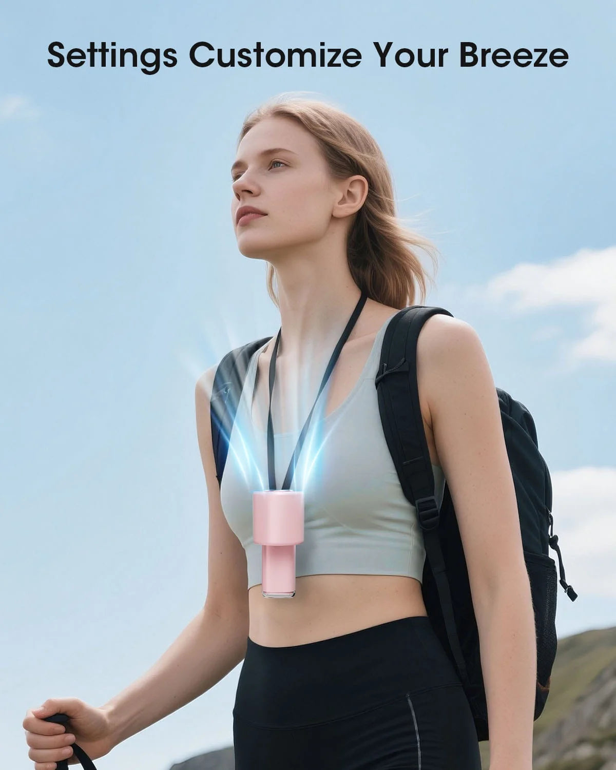 Handheld Fan with Ice Cooler and Flashlight, Chill to 60℉ In Seconds
