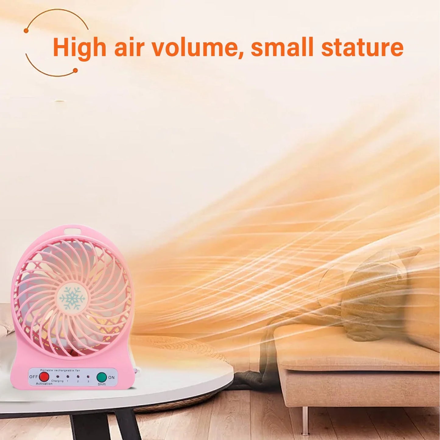 Mini Portable Water Misting Fan, 4 Speeds,Powerful Handheld Fan USB Rechargeable