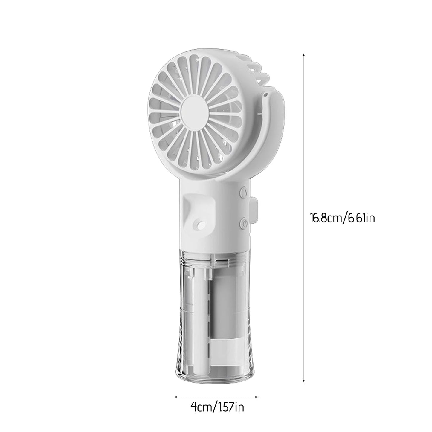 Mini Portable Water Misting Fan, 4 Speeds,Powerful Handheld Fan USB Rechargeable