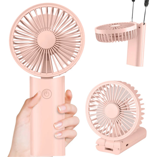 Handheld Fan with Lanyard Base ,for Girls Women Kids, Travel
