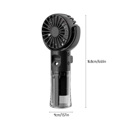 Mini Portable Water Misting Fan, 4 Speeds,Powerful Handheld Fan USB Rechargeable
