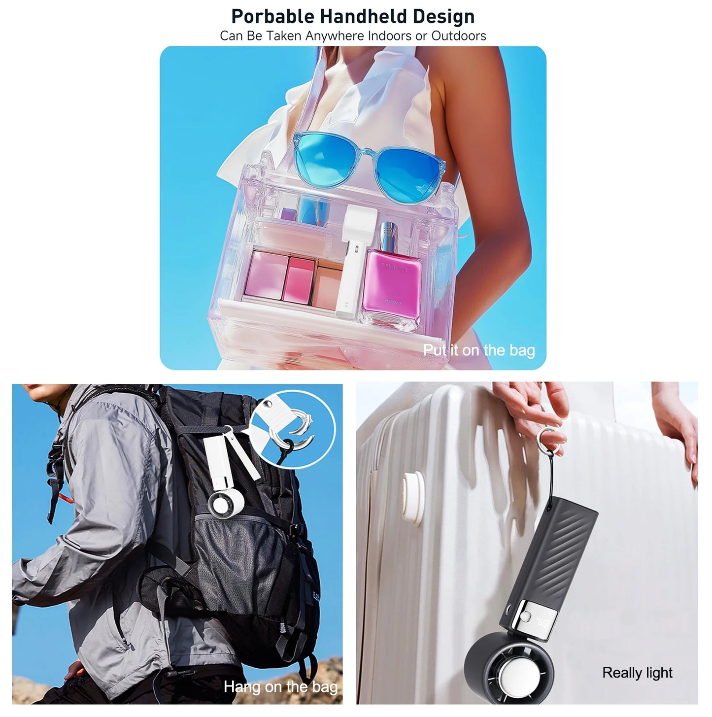 Tech with 199 Speed Cooling Portable Small  Fan&Handheld Fan