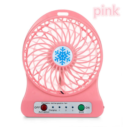 Mini Portable Water Misting Fan, 4 Speeds,Powerful Handheld Fan USB Rechargeable