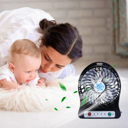Mini Portable Water Misting Fan, 4 Speeds,Powerful Handheld Fan USB Rechargeable