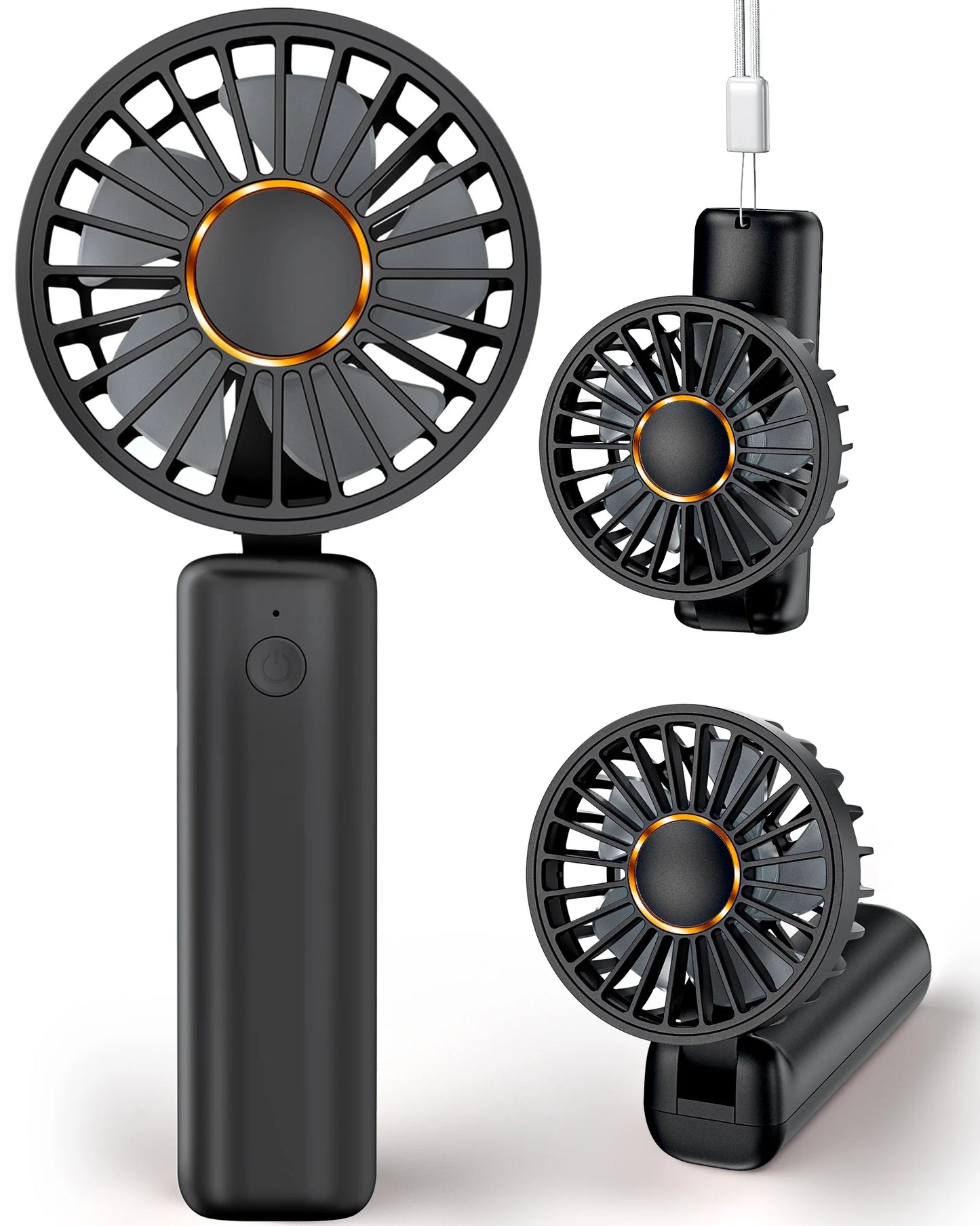 Handheld Fan , Mini Desk Fan Foldable 2000mAh, 180° Ratotion