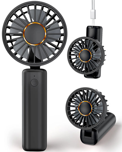 Handheld Fan , Mini Desk Fan Foldable 2000mAh, 180° Ratotion