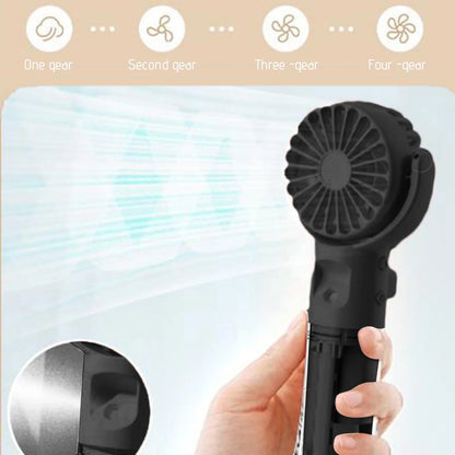 Mini Portable Water Misting Fan, 4 Speeds,Powerful Handheld Fan USB Rechargeable