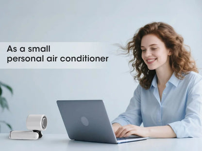 Handheld Fan with Ice Cooler and Flashlight, Chill to 60℉ In Seconds