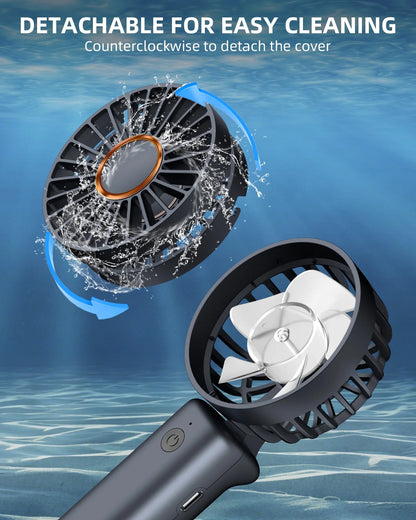 Handheld Fan , Mini Desk Fan Foldable 2000mAh, 180° Ratotion
