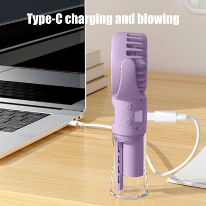 Mini Portable Water Misting Fan, 4 Speeds,Powerful Handheld Fan USB Rechargeable