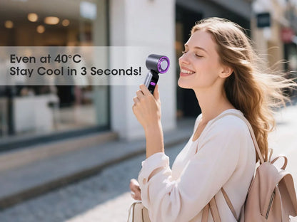 Handheld Fan with Ice Cooler and Flashlight, Chill to 60℉ In Seconds