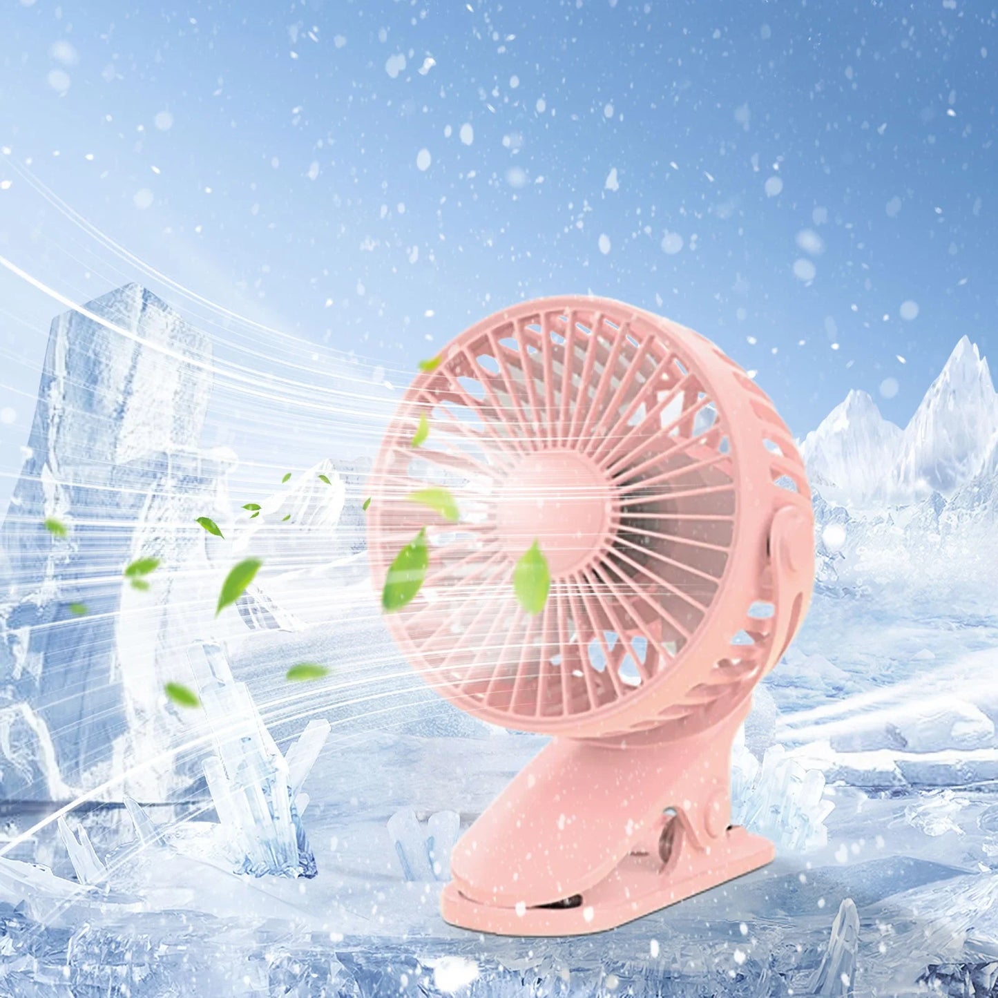 Mini Portable Water Misting Fan, 4 Speeds,Powerful Handheld Fan USB Rechargeable