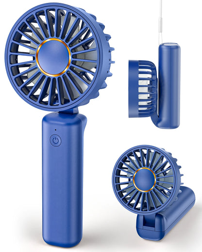 Handheld Fan , Mini Desk Fan Foldable 2000mAh, 180° Ratotion