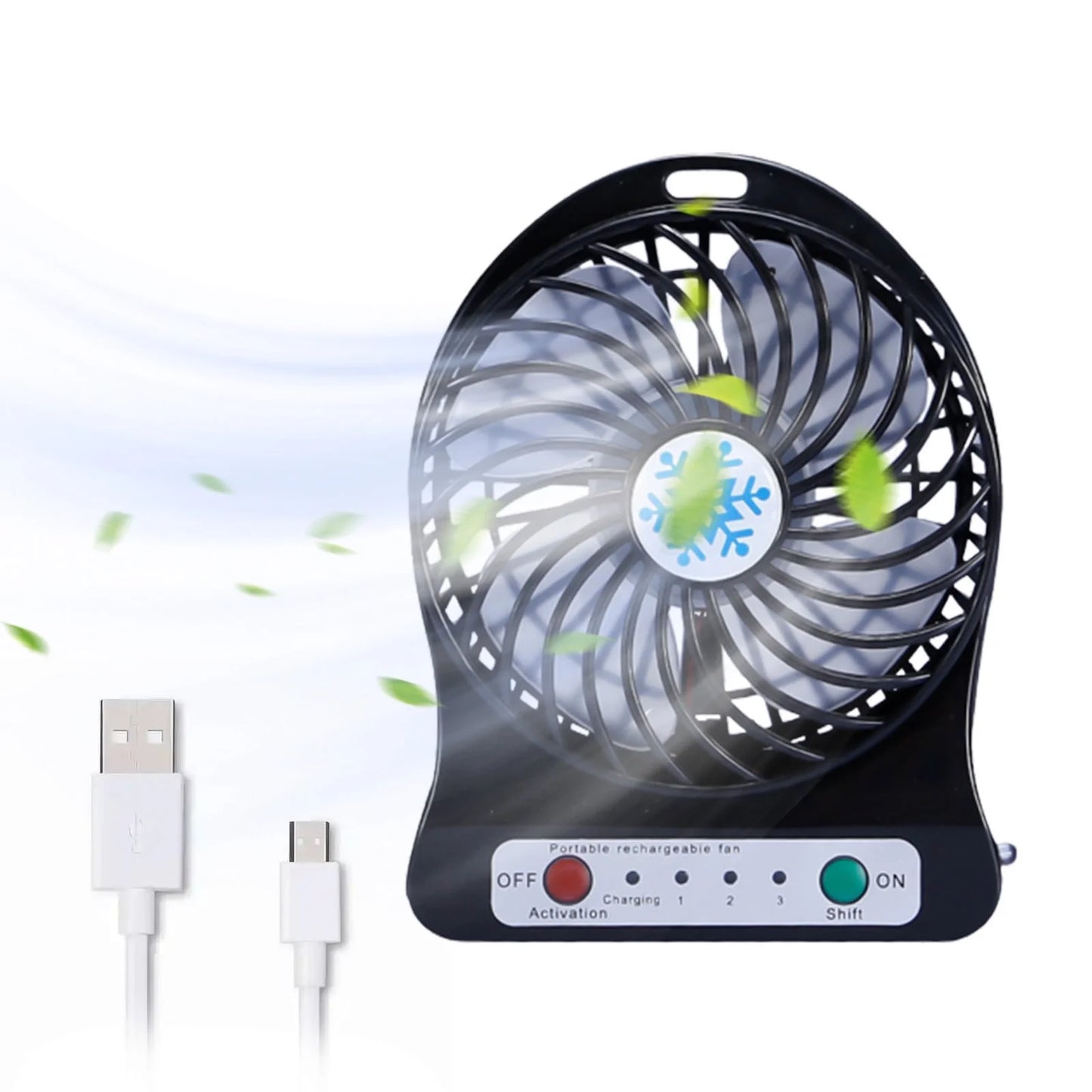 Mini Portable Water Misting Fan, 4 Speeds,Powerful Handheld Fan USB Rechargeable