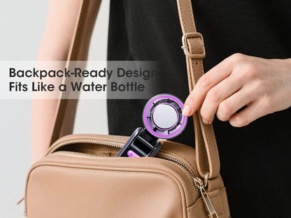 Handheld Fan with Ice Cooler and Flashlight, Chill to 60℉ In Seconds