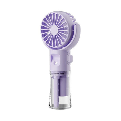 Mini Portable Water Misting Fan, 4 Speeds,Powerful Handheld Fan USB Rechargeable