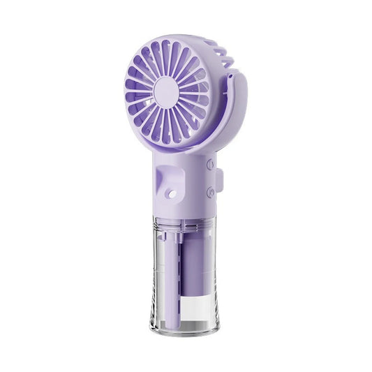 Mini Portable Water Misting Fan, 4 Speeds,Powerful Handheld Fan USB Rechargeable