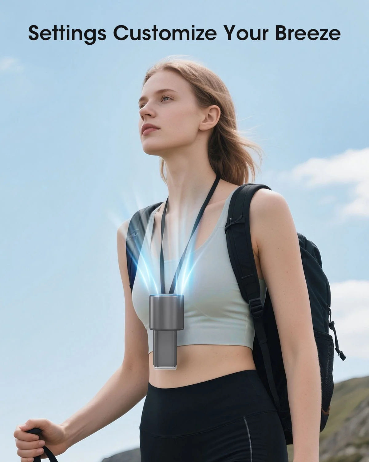 Handheld Fan with Ice Cooler and Flashlight, Chill to 60℉ In Seconds