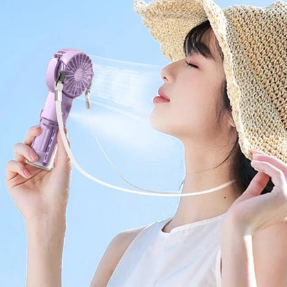 Mini Portable Water Misting Fan, 4 Speeds,Powerful Handheld Fan USB Rechargeable