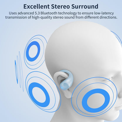 Open Ear Headphones, Bluetooth Headphones 5.3 Sports with Smart Digital Display