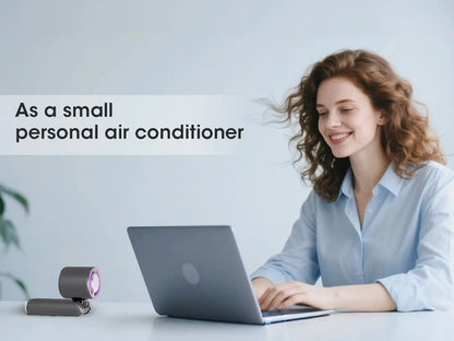 Handheld Fan with Ice Cooler and Flashlight, Chill to 60℉ In Seconds