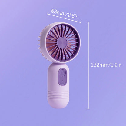 Handheld Mini Fan, USB Rechargeable Small Pocket Fan