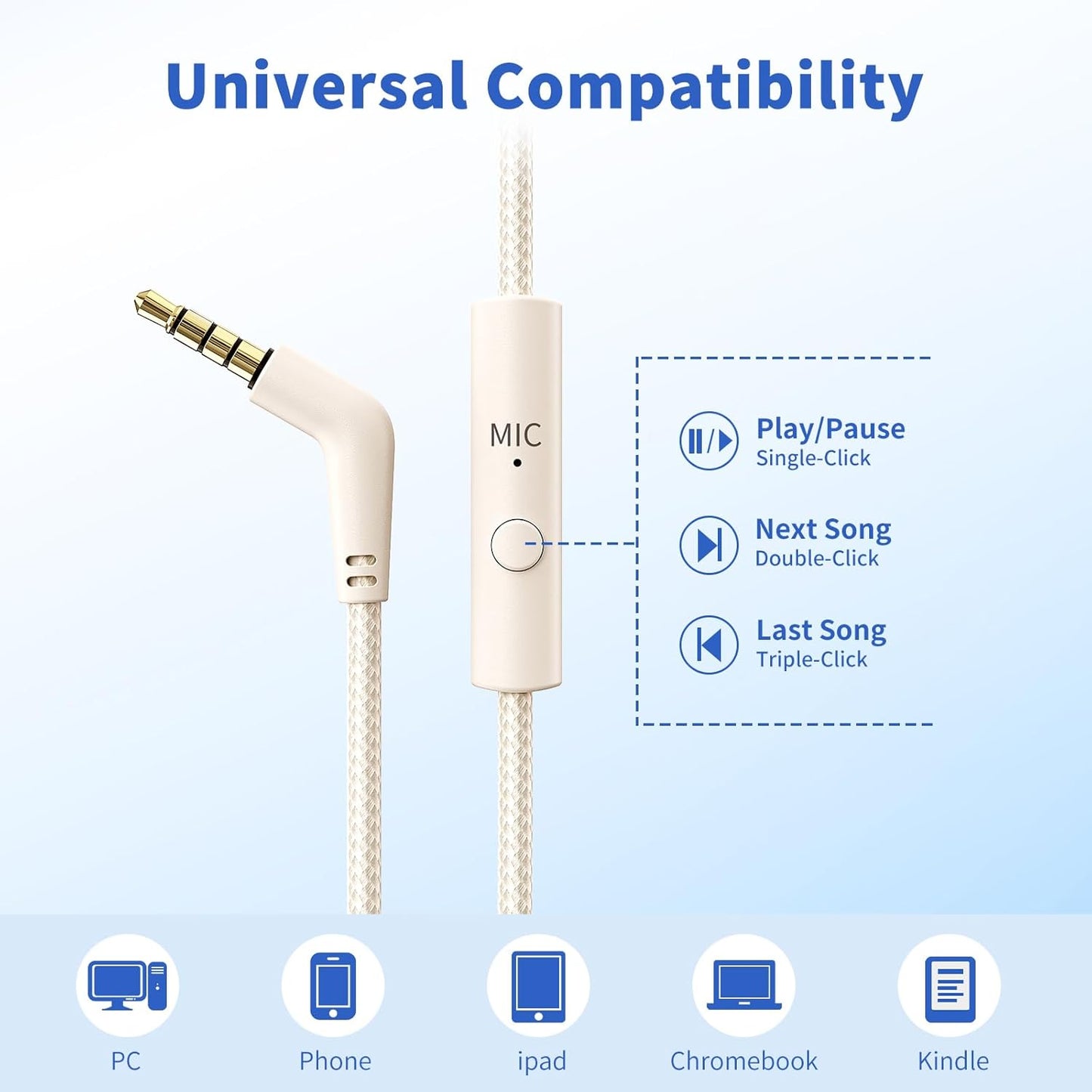Headphones Wired with Microphone