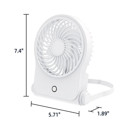 On-the-Go Folding Personal Fan for Stroller, Car Seat, Treadmill, Black