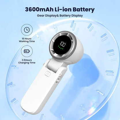 Portable Fan, Mini Handheld Fan with 100 Speeds Air Turbo Personal Fan