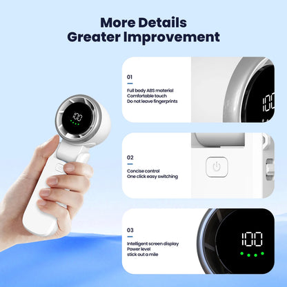Portable Fan, Mini Handheld Fan with 100 Speeds Air Turbo Personal Fan
