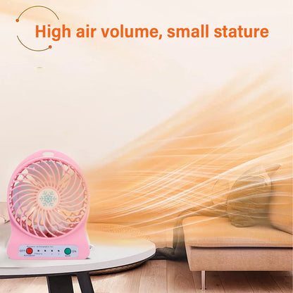 Mini Portable Water Misting Fan, 4 Speeds,Powerful Handheld Fan USB Rechargeable