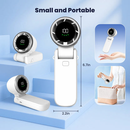 Portable Fan, Mini Handheld Fan with 100 Speeds Air Turbo Personal Fan